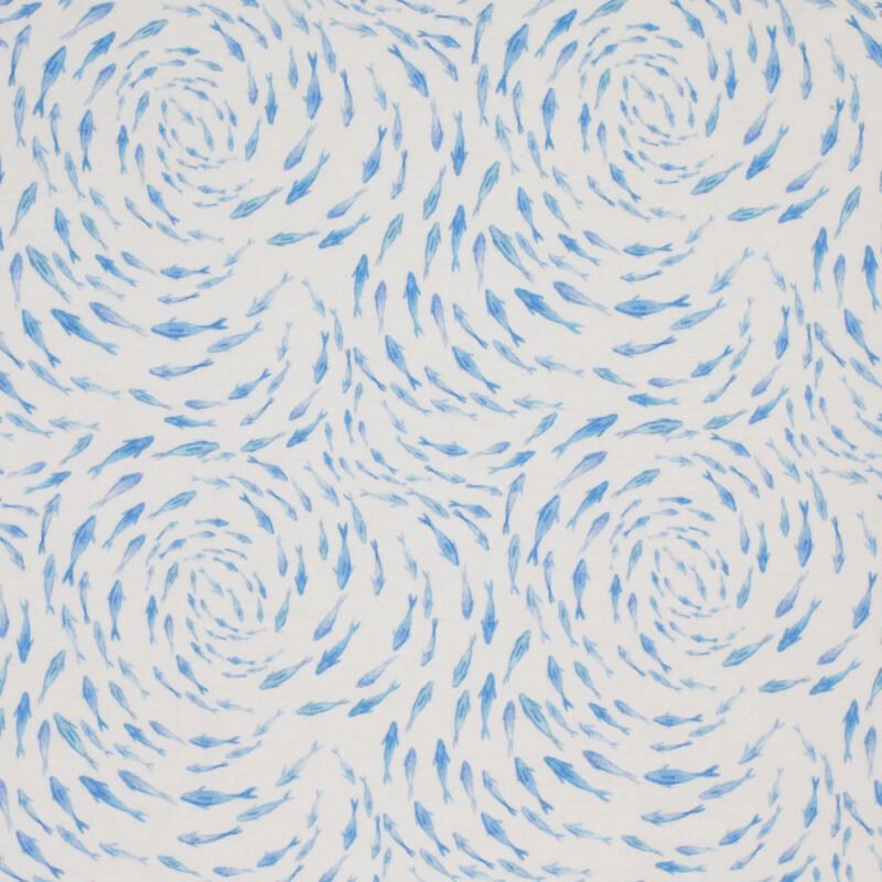 Jersey Cotton Fabric Digital Print - School of Fish