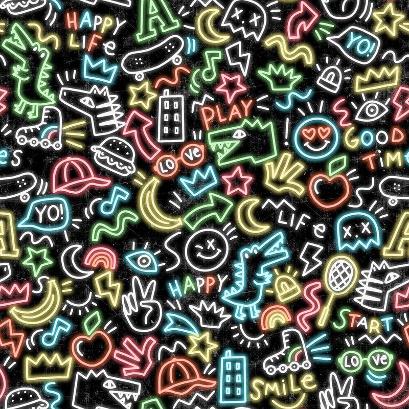 Jersey Digital Doodles – Black