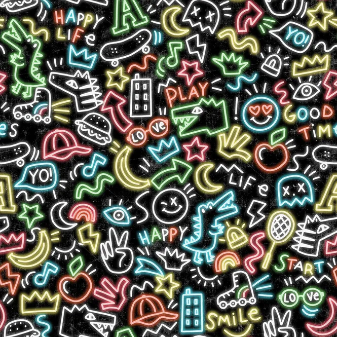 Hovedbilde Jersey Digital Doodles – Black